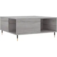 Syfax Table basse sonoma gris 80x80x36,5 cm bois d'ingénierie