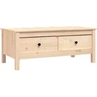 Syfax Table basse 100x50x40 cm Bois massif de pin