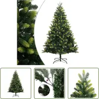 The Living Store Arbre de Noël artificiel pliable avec support 180 cm