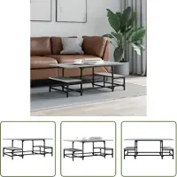 The Living Store Table basse Gris Sonoma 100x50,5x40 cm Bois composite