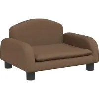 Syfax Lit pour chien marron 50x40x30 cm tissu