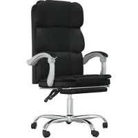 Syfax Fauteuil inclinable de bureau Noir Similicuir