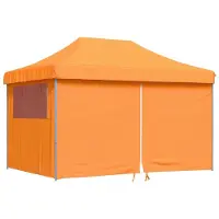 DKD Home Decor Tente de réception pliable escamotable avec 4 parois latérales