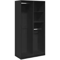Syfax Garde-robe Noir 100x50x200 cm Aggloméré