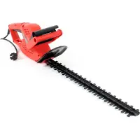 Wiltec Taille-haie électrique 520 W – 870 x 140 x 165 mm – Longueur de coupe de 450 mm – Frein éclair et protection des mains– pour Taillage des haies