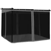 Syfax Tonnelle avec parois en filet anthracite 3x3 m acier
