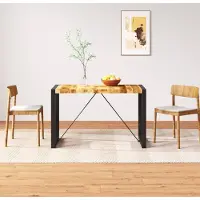 Prolenta Maison Exclusive - Table à manger en bois de manguier massif brut 120 cm