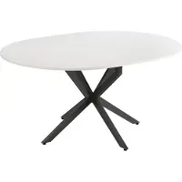Vicco Table de salle à manger Loyd Blanc/Noir 120x76.5cm extensible, Model 51776