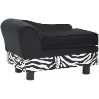 Syfax Canapé pour chien Noir 57x34x36 cm Peluche