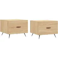 Syfax Tables basses 2 pcs chêne sonoma 50x50x40 cm bois d'ingénierie