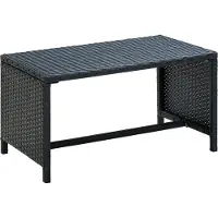 Syfax Table basse Noir 70x40x38 cm Résine tressée
