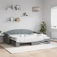 Prolenta Maison Exclusive - Canapé-lit convertible gris clair 80 x 200 cm, tissu