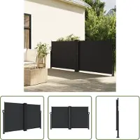 The Living Store Store latéral extensible noir 140x1200 cm