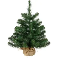 Triumph tree Black Box Trees Alpine Arbre de Noël artificiel dans un sac en jute - H60 x Ø51 cm - Vert