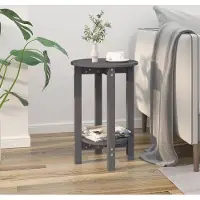 Prolenta Maison Exclusive - Table basse grise Ø 40x60 cm Bois massif Pin