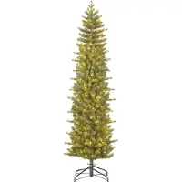Black Box Trees Harma Sapin de Noël artificiel étroit avec lumières LED - H260 x Ø73 cm - Vert