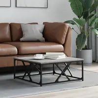 Prolenta Maison Exclusive - Table basse Gris Sonoma 70x70x30 cm Matériau dérivé du bois