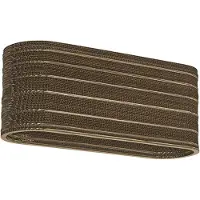 Ledvance Plafonnier à 3 flammes Decor Cardboard Oval brun en carton ondulé, E27, longueur 600 mm, abat-jour en matériau recyclé, durable grâce à la source lumineuse interchangeable, montage simple