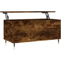 Syfax Table basse Chêne fumé 90x44,5x45 cm Bois d'ingénierie