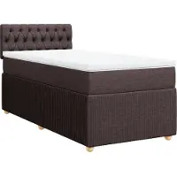 Syfax Sommier à lattes de lit avec matelas Marron foncé 100x200 cm