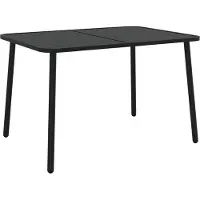 Syfax Table de jardin anthracite 110x80x71 cm acier