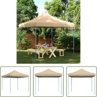 The Living Store Tente de réception pliable Pop-Up Beige 292x292x315 cm