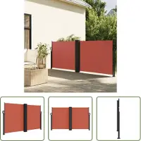 The Living Store Store latéral extensible rouge terracotta 140x600 cm