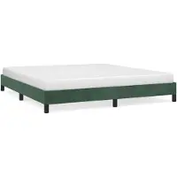 Syfax Cadre de lit sans matelas vert foncé 160x200 cm velours