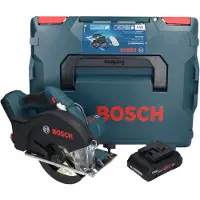 Bosch GKM 18V-50 Professional Scie circulaire portative sans fil métal 18 V 136 mm Brushless + 1x batterie ProCORE 4,0 Ah + L-Boxx - sans chargeur
