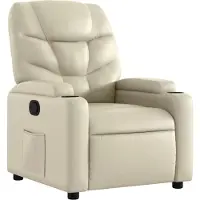 Syfax Fauteuil inclinable Crème Similicuir