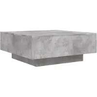 Syfax Table basse gris béton 80x80x31 cm bois d'ingénierie