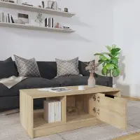 Prolenta Maison Exclusive - Table basse en chêne Sonoma 102x50x36 cm Matériau dérivé du bois