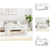 vidaXL Table basse blanche 80x50x40 cm Bois composite - Tables basses