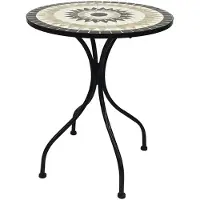 Mojawo Mosaïque Table de mosaïque Table de jardin Table de bistrot 60cm