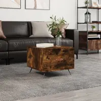 Prolenta Maison Exclusive - Table basse en chêne fumé 50x50x40 cm Matériau dérivé du bois