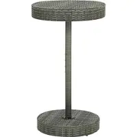 Syfax Table de jardin Gris 60,5x106 cm Résine tressée