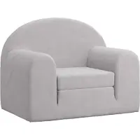 Syfax Canapé-lit pour enfants gris clair peluche douce