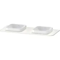 Duravit Happy D.2 Plus Console, 1300x550 mm, 2 découpes, pour meuble sous-lavabo HP4943B, HP032KB2222