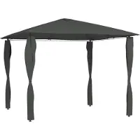 Syfax Belvédère à revêtement de poteaux 3x3x2,6 m Anthracite 160 g/m²