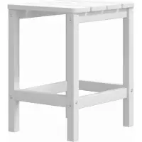 Syfax Table de jardin Adirondack Blanc 38x38x46 cm PEHD