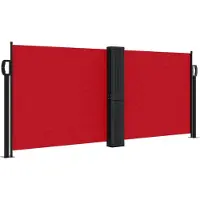 Syfax Auvent latéral rétractable rouge 100x1000 cm