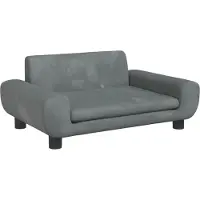Syfax Lit pour chien gris foncé 70x45x33 cm velours