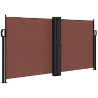 Syfax Auvent latéral rétractable marron 120x600 cm