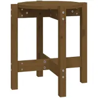 Syfax Table basse Marron miel Ø 42,5x45 cm Bois massif de pin