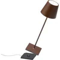 Zafferano Lampe De Table Led Poldina Pro Copper Leaf, Rechargeable Et Dimmable Avec Une Autonomie Allant Jusqu'À 12 Heures