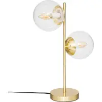 Atmosphera Lampe à poser sphère dorée COL, hauteur 48 cm