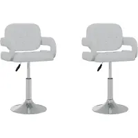 Syfax Chaises pivotantes à manger lot de 2 blanc similicuir