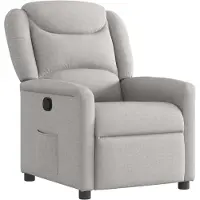 Syfax Fauteuil inclinable gris nuage tissu