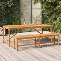 Prolenta Maison Exclusive - Table de jardin 200 x 90 x 74 cm en bois massif d'acacia