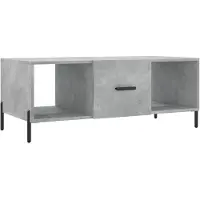 Syfax Table basse gris béton 102x50x40 cm bois d'ingénierie